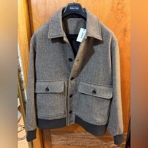 Jason Wu Herringbone Jacket - Black and Brown